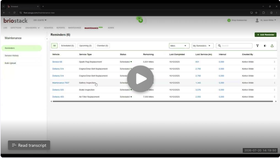 Webinar for the Azuga Integration and Briostack